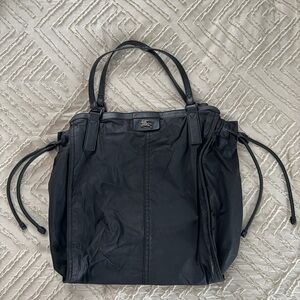 Burberry Nylon and Leather Tote